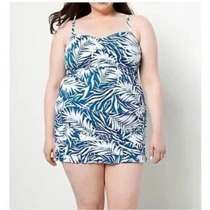 Kim Gravel x Swimsuits All Skirted 1 Piece Suit Key West Palm sz 16